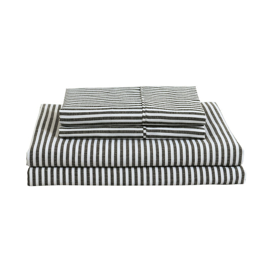 Striped Linen Quilt Cover Set - Queen