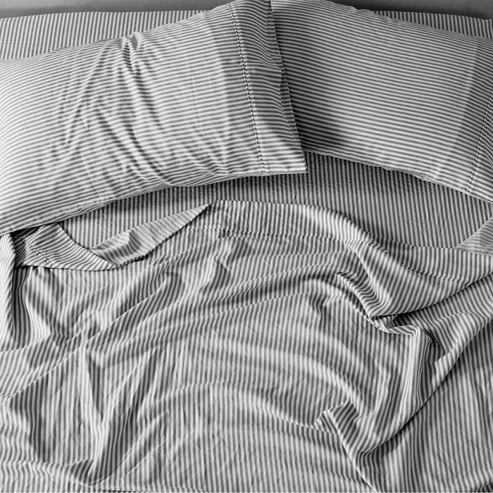 Striped Linen Quilt Cover Set - King