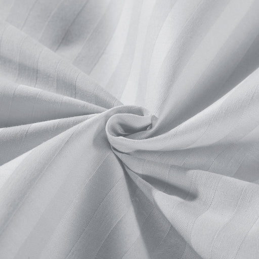 Kensington 1200TC Cotton Sheet Set in Stripe - Queen - Silver (Grey)