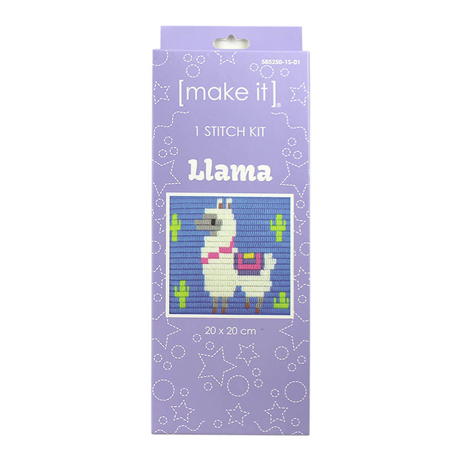 Make It 1 Stitch Kit -Llama 20 x 20 cm