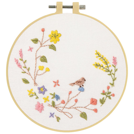 Make It  Embroidery Kit - Bird on a Branch - 12.9 x 11.9cm