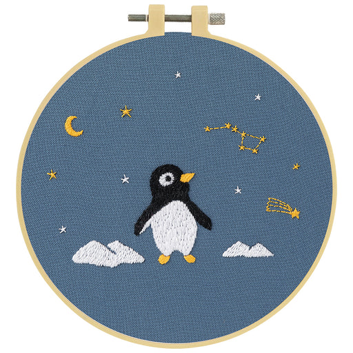 Make It  Embroidery Kit - Penguin - 12.5 x 9.6 cm