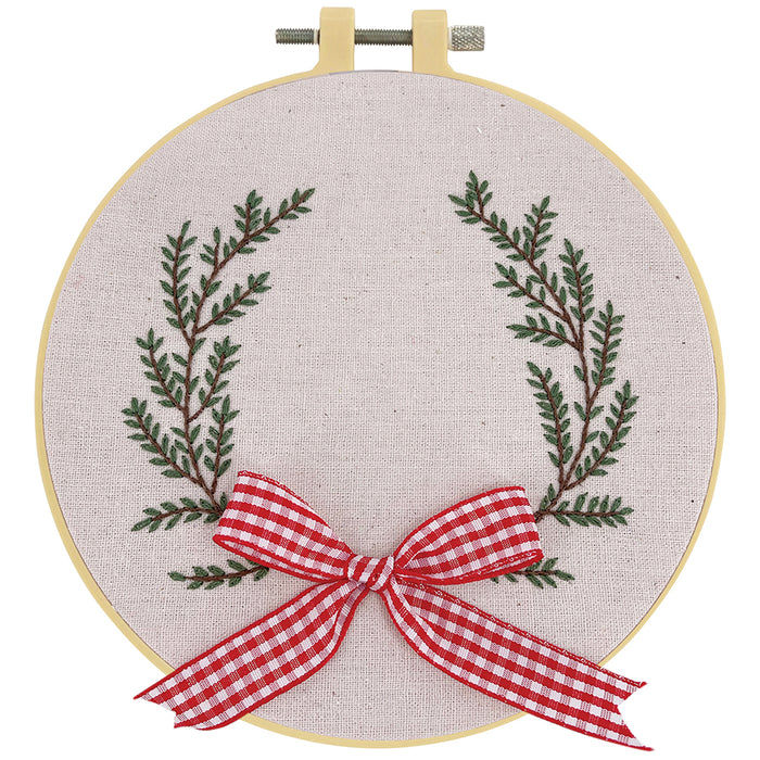 Make It  Embroidery Kit - Wreath -  11.4 x 9.7 cm