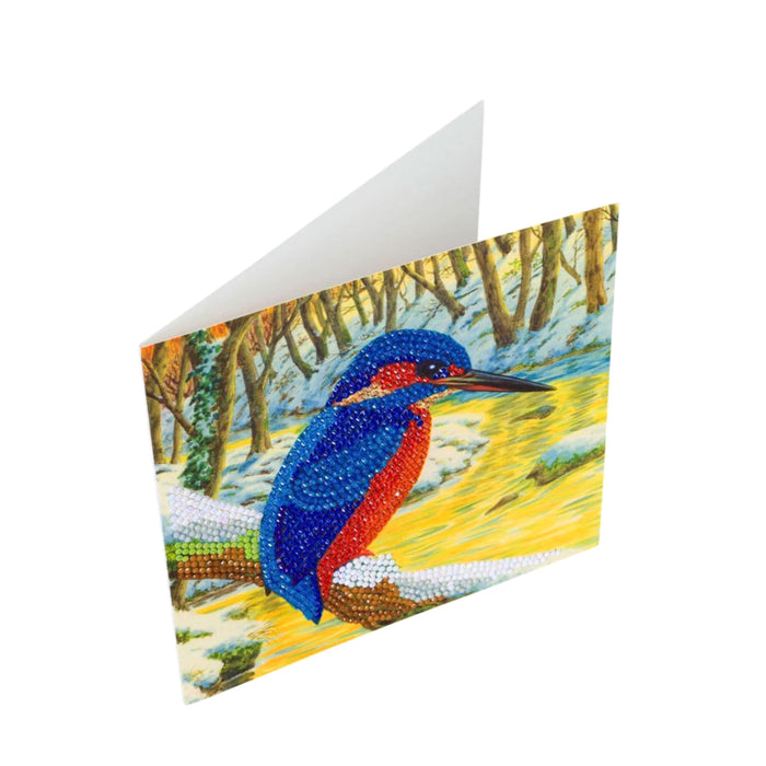 Craft Buddy Crystal Card Kit Kingfisher 18 x 18cm