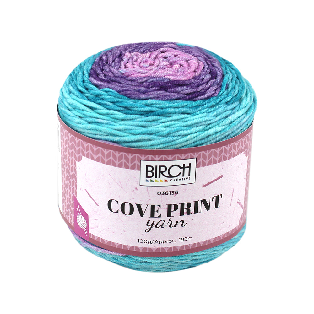 10-Ball Pack Birch Cove Print Yarn 100g in Gemstone
