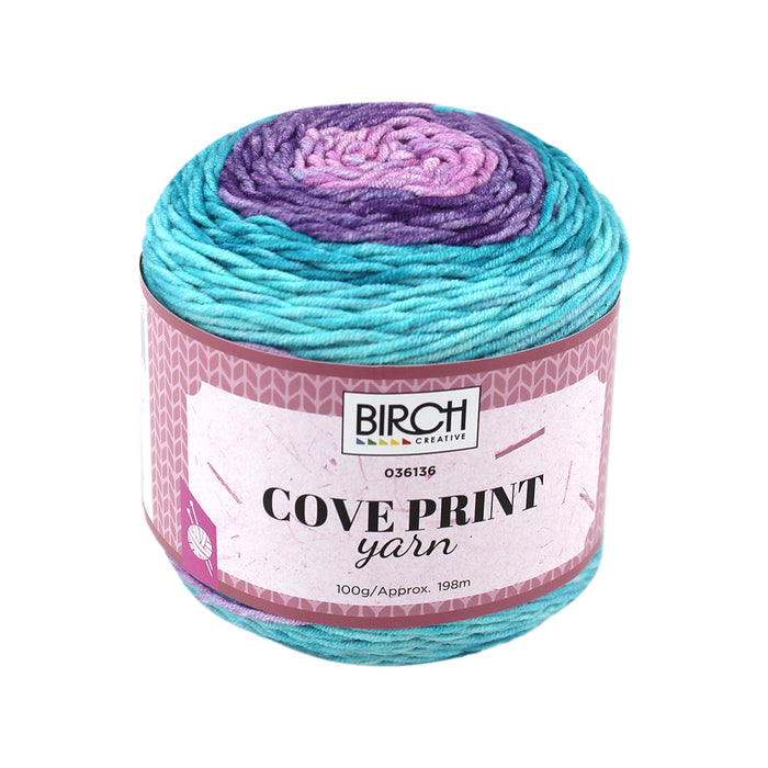 10-Ball Pack Birch Cove Print Yarn 100g in Gemstone