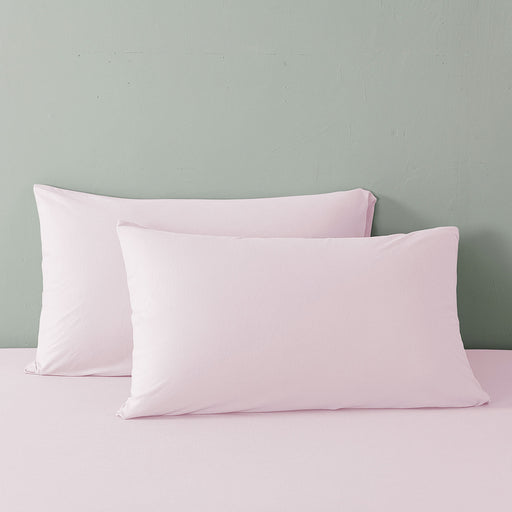 Royal Comfort Jersey Cotton Quilt Cover Set-Queen - Pink Marle