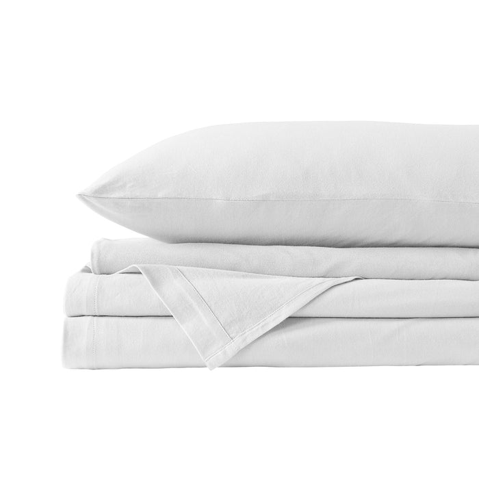 Royal Comfort Jersey Cotton Quilt Cover Set-King - White