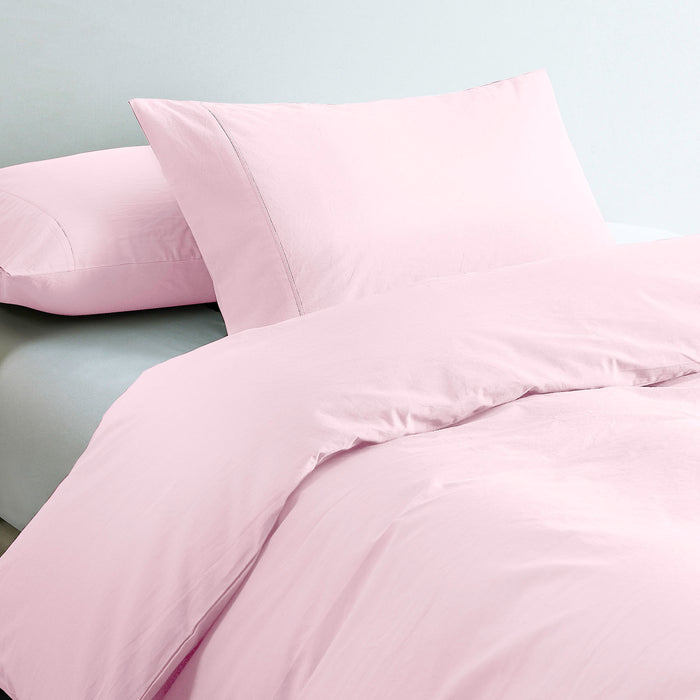 Royal Comfort Jersey Cotton Quilt Cover Set-King - Pink Marle
