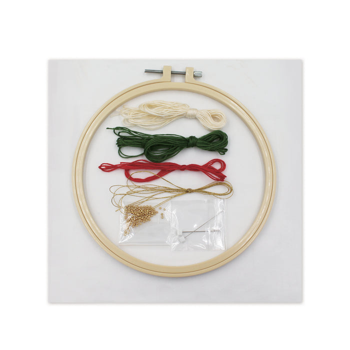 DIY Christmas Embroidery Hoop Kit- Christmas Reindeer 20.5cm