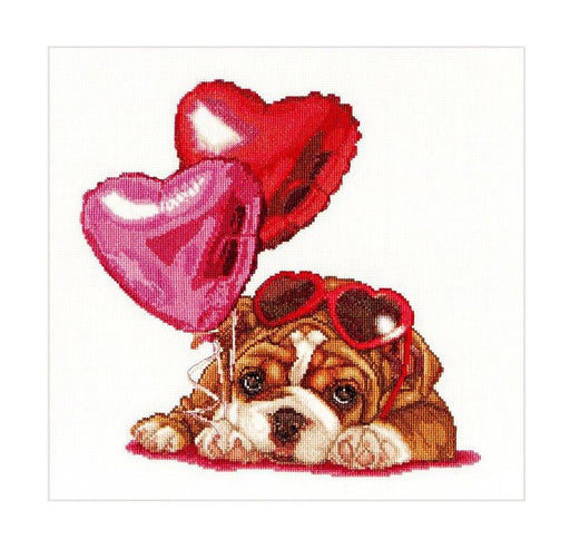 Valentine's Puppy - Cross-Stitch Kit