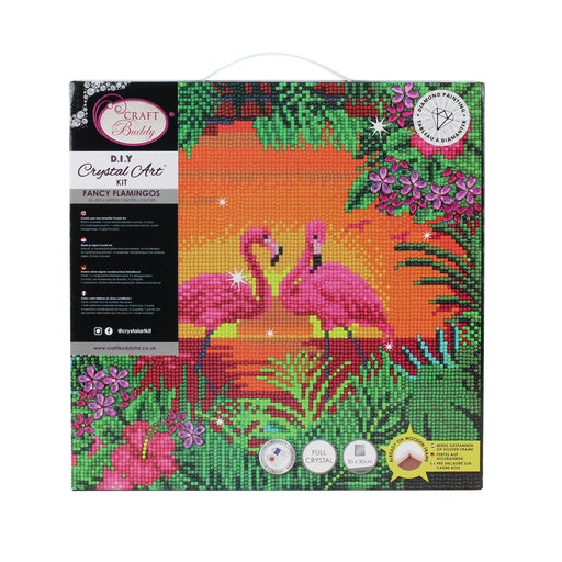 Craft Buddy Crystal Art Kit Fancy Flamingoes