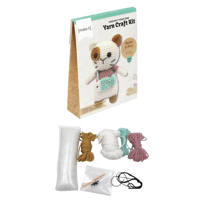 DIY Crochet Animal Kit - Cat 10 x 15 x 10 cm