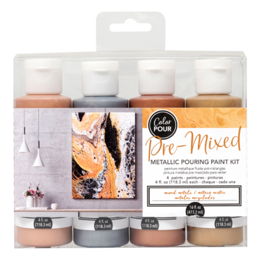 Mixed Metals Pre-mixed Pouring Paint kit